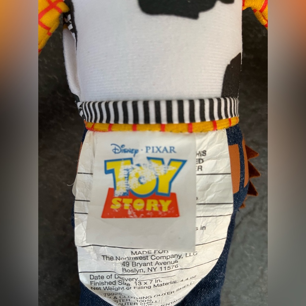 Disney Pixar iconic Woody 2010 stuffed cowboy plush with hook & loop hands. - Picture 8 of 12